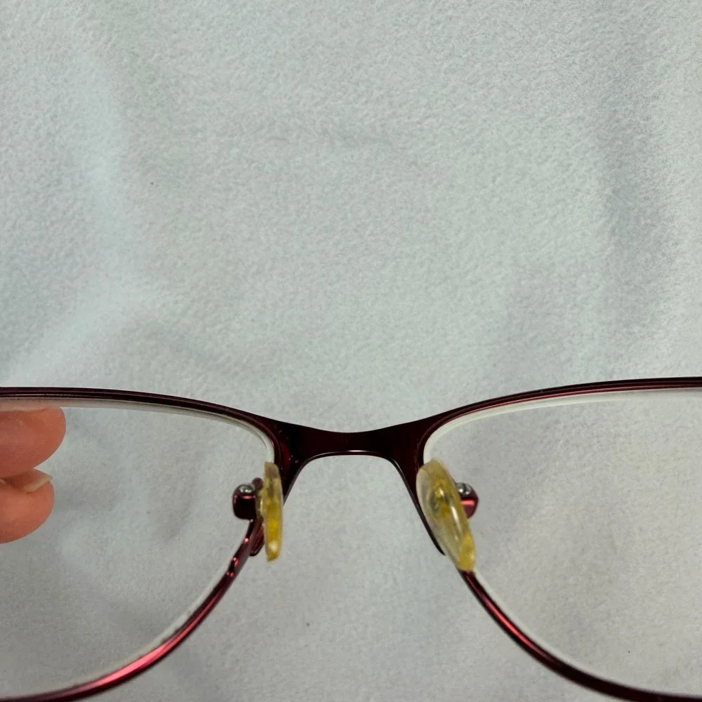 Heartland Deann Burgundy Cat Eye Eyeglass Frames only53-17-135 Metal Red Glasses